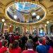 Students, supporters, and parents rallied for school choice at the Iowa State Capitol on Tuesday, March 8, 2022.