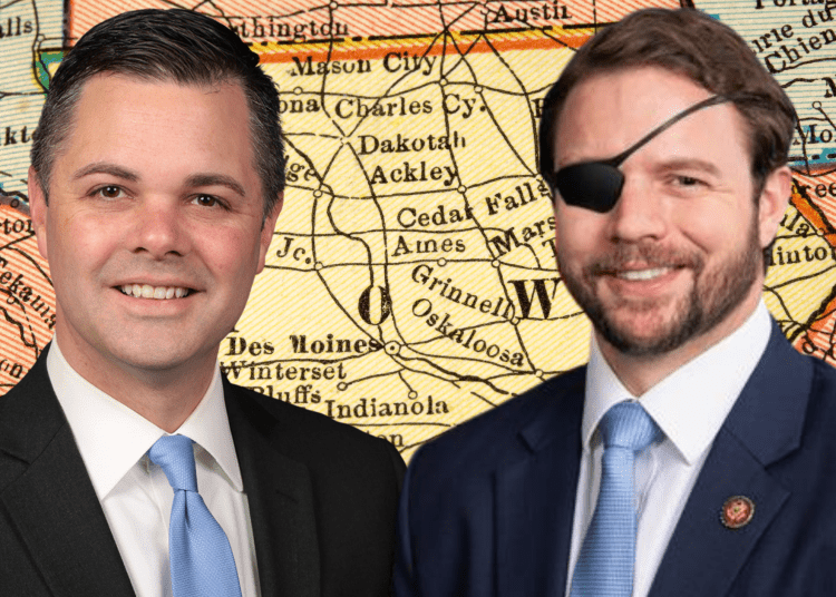 U.S. Rep. Dan Crenshaw, R-Texas, (on right) endorsed State Senator Zach Nunn, R-Bondurant, in the Republican primary in Iowa's 3rd Congressional District.