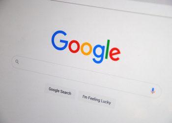 google search engine on screen