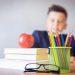 boy looking on a tidied desk